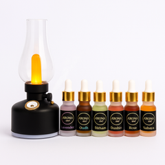 Vintage Lamp Humidifier – LED Aroma Diffuser with Mist & 2 Free Fragrances